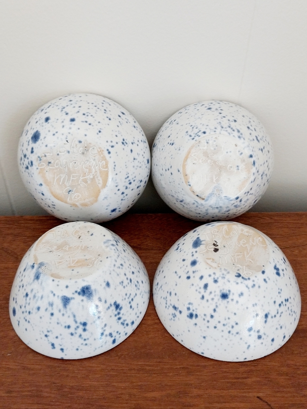 Set Of 4 Seagrove Pottery Prep Bowls - Picture 7 of 7